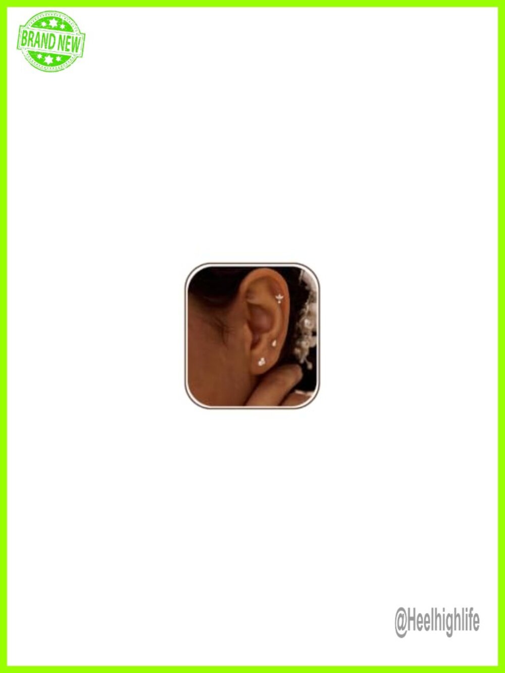 Flat Back Stud Earrings 14K Gold Plated Brass Set for Women